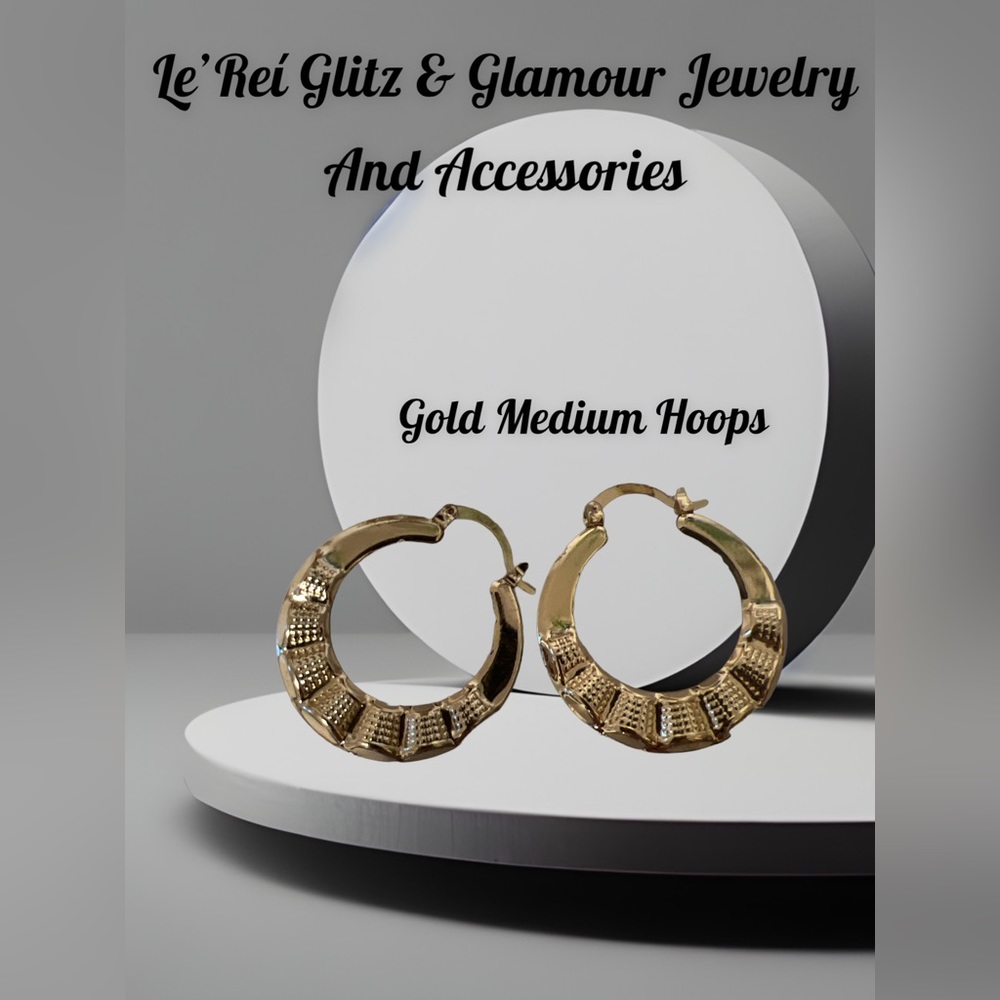 Gold filled lightweight medium sized hoops